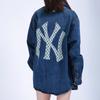 New MLB Old Flower Shirts Unisex Blue 3AWSN1014-50BLS