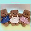 Plush Embroidered Suspender Skirt Bear Doll With Dress For Kids Gift And Bedroom Decor