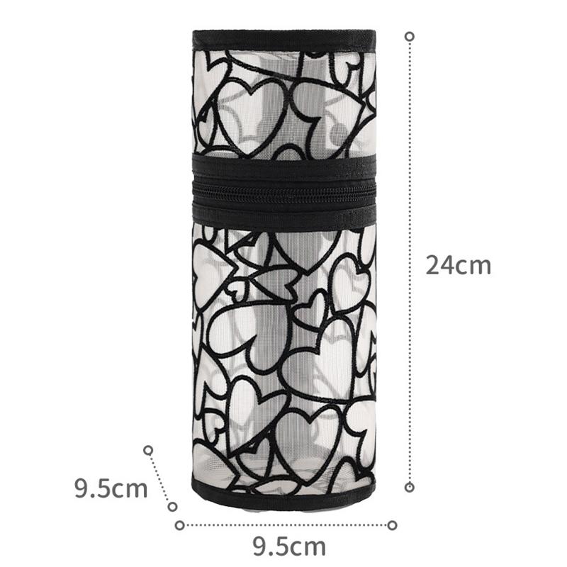 

Mesh Vertical Pencil Case Multi-Purpose Pencil Pouch Student Stationery Organizer School Supplies Makeup Bag Travel Cosmetic Bag