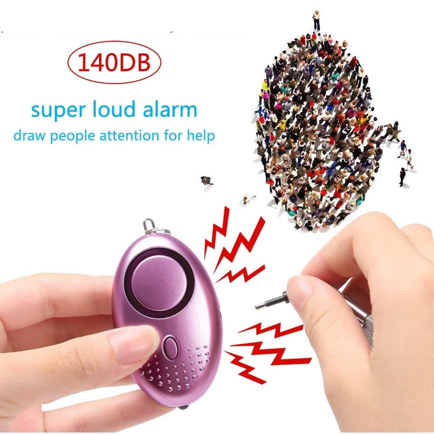 

Safe Sound Personal Alarm, 12 Packs 140DB Personal Security Alarm Keychain with LED Lights, Emergency Safety Alarm for Women, Men, Children, Elderly рожевий