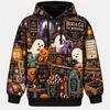 Halloween Hoodie Horror Graphic Sweatshirt Haunted World Gothic Retro Street Style Ghost Castle Monster Pumpkin Night Unisex