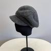 Women'S Wool Newsboy Cap - Autumn Winter Knitted Painter Hat, Solid Color Retro & Warm Fashion Accessory