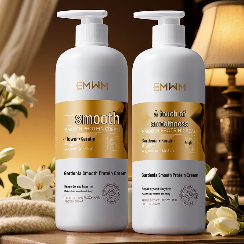 EMWM Gardenia Protein Cream 500ml - Frizz-Taming, Shine-Enhancing Hair Mask Conditioner