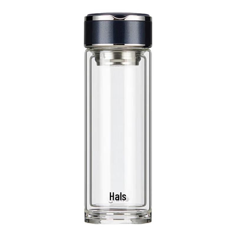 HAERS Loop Handle Double-Wall Glass Water Bottle