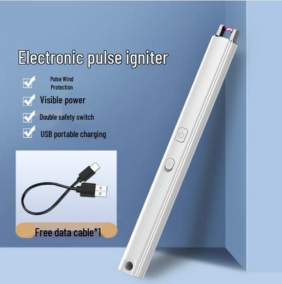 Rechargeable Long-Handle Aroma Candle Lighter – Electronic Pulse Extended Ignition Stick for Gas Stoves