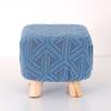 Stretchable Square Footrest Foot Stool Slipcover Elastic Bottom Furniture Protector Polyester Fabric