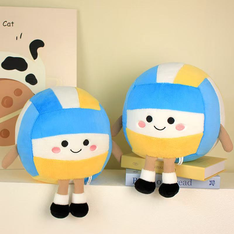 28cm Simulation New Volleyball Doll Pillow Filled with Plush Toys, Cartoon Anime Cute Children's Birthday Gifts, Fun Dolls
