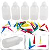 5pcs Small Squeeze Bottles Condiment Dispenser Ketchup Mustard Sauce-Vinegar