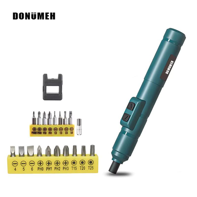 Mini Cordless Electric Screwdriver 3.6V Li-ion Adjustable Torque Portable Tool Kit Home DIY Electronics Repair Blue