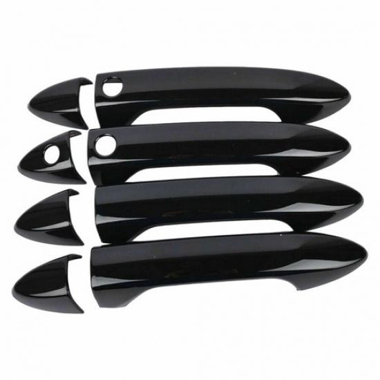 Carbon Fiber Chrome Car Smartkey Door Handle Cover Trim For Honda Pilot 2016-24
