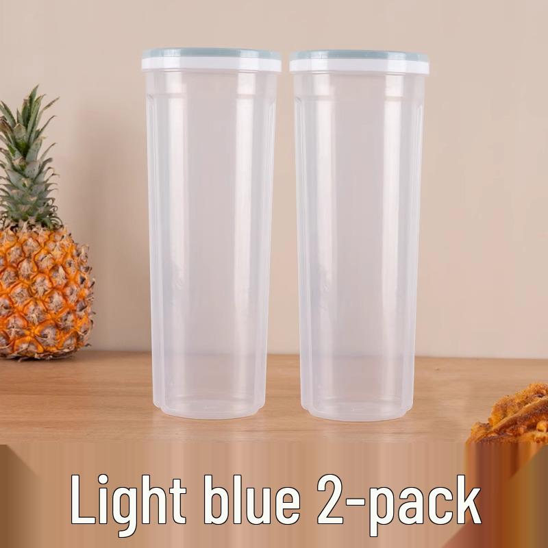 Whole Grain Airtight Hanging Noodle Storage Jar with Transparent Lid - Plastic Fresh-Keeping Box