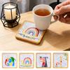 Heat-resistant Cup Mat Fruit/Animals Mosaic Coasters Handmade DIY Bamboo Mica Pad Creation Handicraft