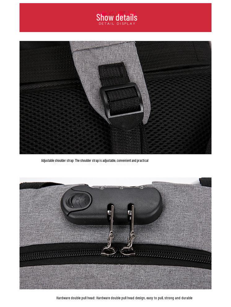 Men's Anti-Theft Fashion Backpack with USB, Multi-Capacity Design, Perfect for Business and Students