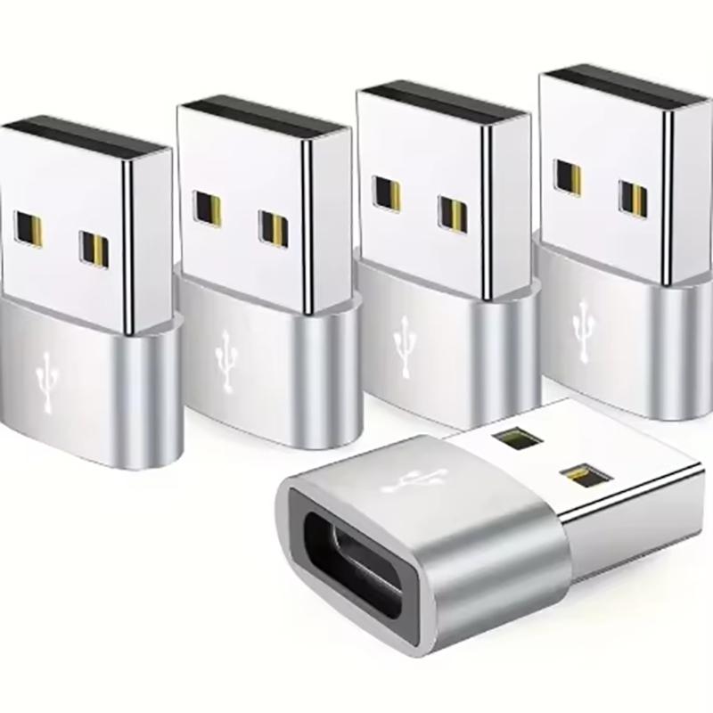 5PCS OTG USB to USB C Adapters Durable Metallic Build Universal Compatibility Including iPhone iPad Samsung S23 IWatch AirPods