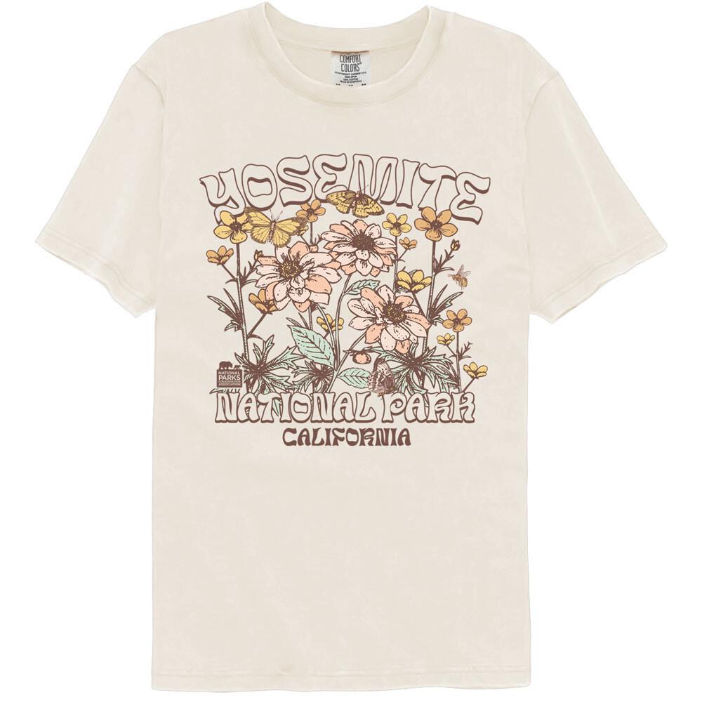United States National Parks Yosemite California Floral Men T Shirt L