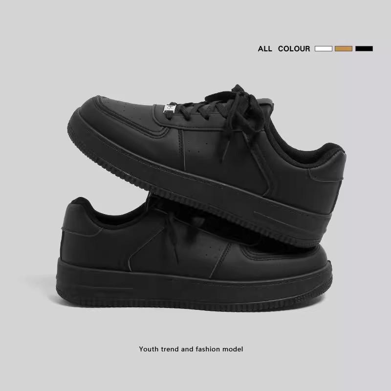 Men's shoes summer 2025 new casual flat-bottomed versatile small black shoes breathable white shoes platform sports niche board shoes women