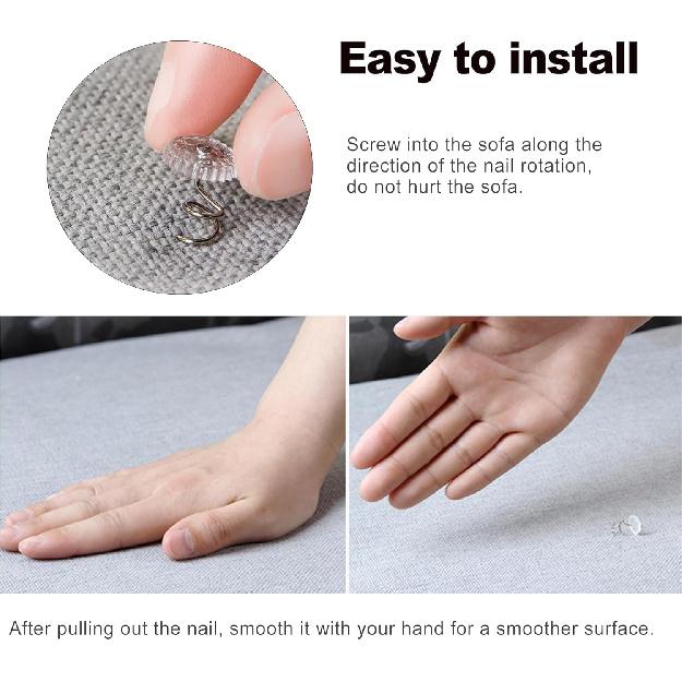 100 Pcs Bedskirt P, Bed Skirt and Upholstery Twist, Clear Heads, Fabric and Slipcover P, Secure Bedskirts, Drapes, and Furniture Upholstery Tacks Kit