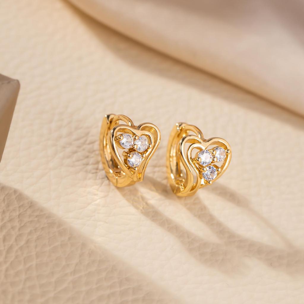 Exquisite Japanese-Style Heart Ear Cuff: Two-Way Wear, Versatile, High-End Fashion Earrings