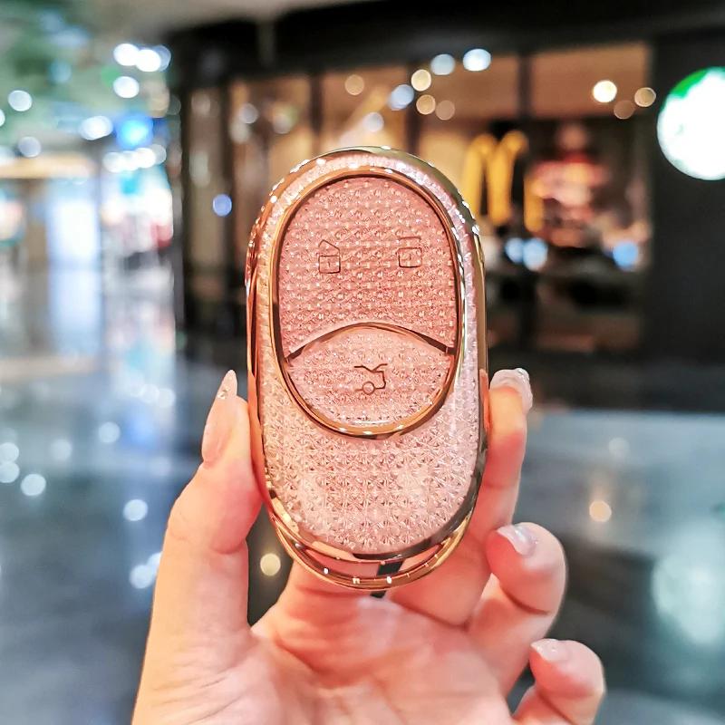 Keycase For Nio Et7 Es6 Es7 Es8 Ec7 Ec6 Ec7 Et5 Et5T Keycover Key Shell Keychain 23 Buckle Diamond Car Key