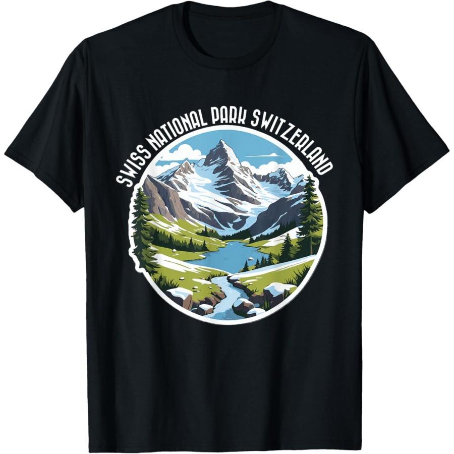 Швейцарский национальный парк Швейцария Снежные горы Пейзаж Футболка S