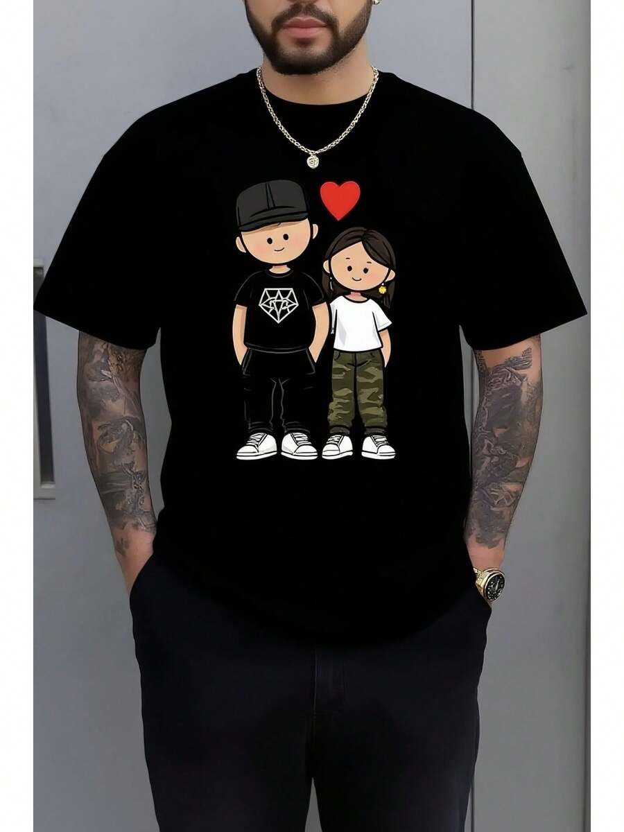 

T-Shirt Unisex, Couple T-Shirts - 1Casual Short-Sleeve, Well-Fitting For Daily And Outdoor Wear In Summer XXXL