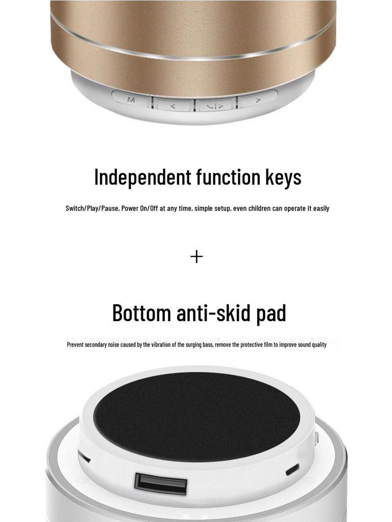 A10 Legierungsschale Mini Bluetooth-Lautsprecher mit Subwoofer
