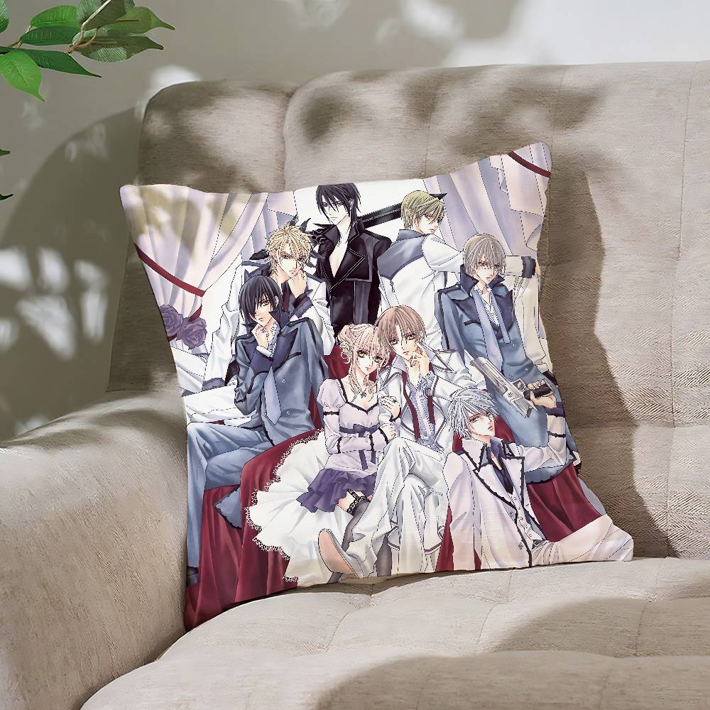 Vampire Knight Anime Kissenbezug Überwurf-Kissenbezug Nordischer Vintage-Stil Kissenbezüge Zuhause Wohnzimmer Sofa Couch Sitz