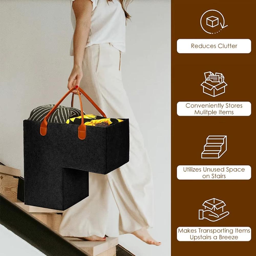 L-Shape Stair Step Bag Foldable Stair Step Bin Hot Stair Basket  for Clothes