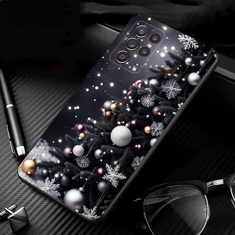 Christmas Tree Ball Phone Case For Samsung Galaxy S25 S24 S23 S22 S21 Ultra S24 S23 S22 S21 S25 Plus S24 S25 FE
