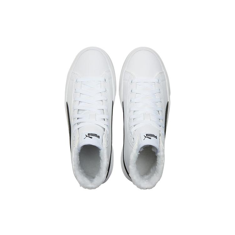 Puma Womens Kaia Mid 'Fur - White Black' (women's Sizes) White / Black Skateboard Shoes 385341 02