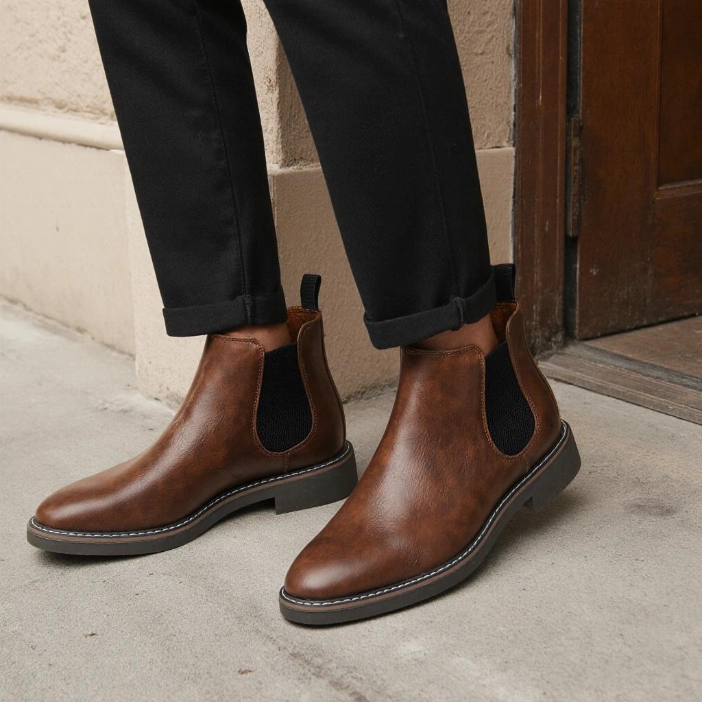 Chelsea Boots Men 2026 Retro Brand Comfortable Fashion Casual  Chelsea Boots