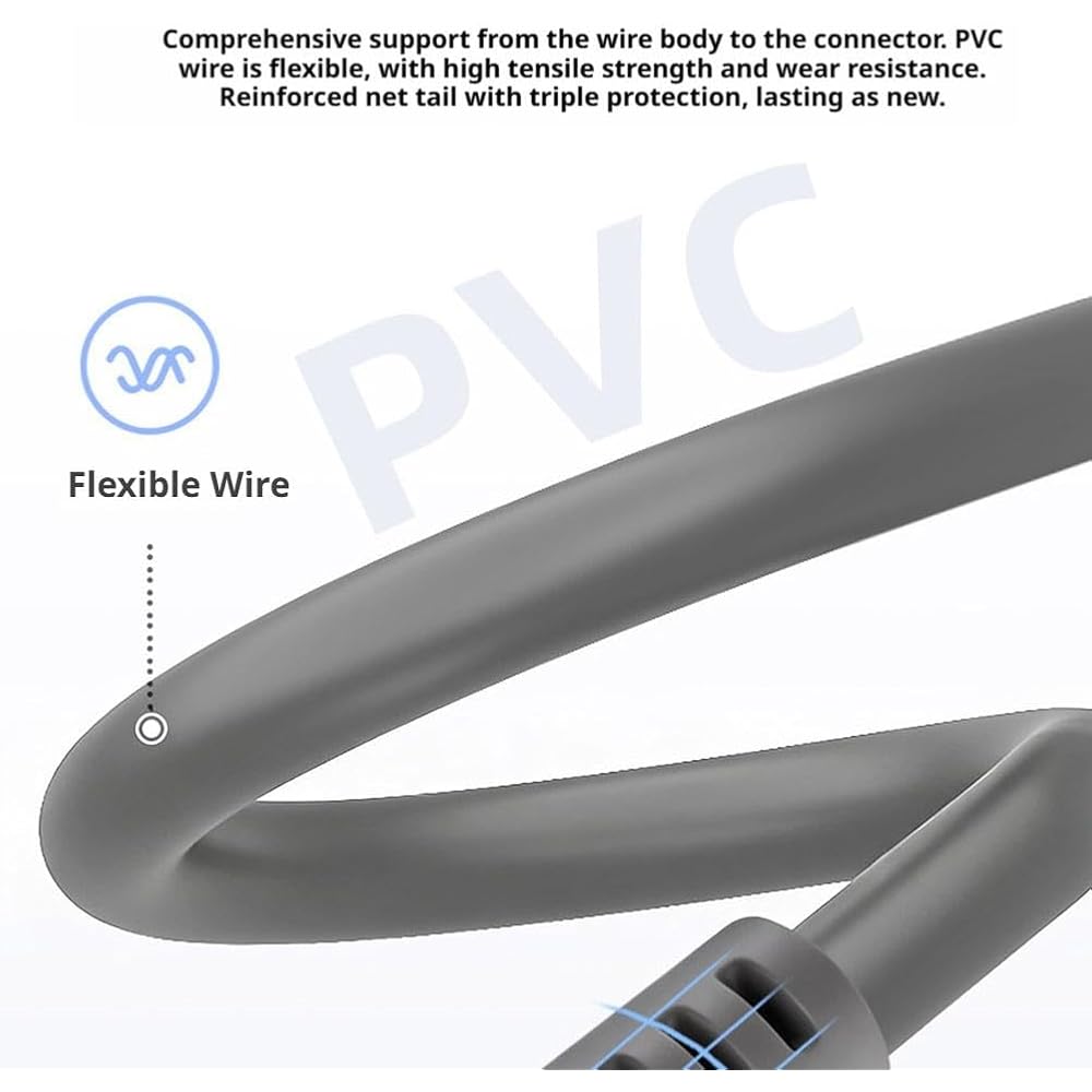 For Wii U, Type-C Power Cable, PD45W Compatible, 1.8 m, Long, USB-C Converter Cable, Heavy Duty P...