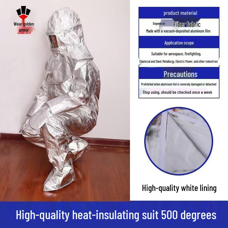 Firefighter Aluminum Foil Heat-Resistant Proximity Suit