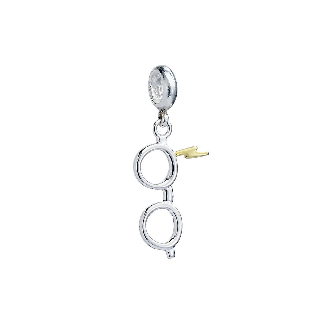 Harry Potter Sterling Silver Lightning Bolt and Glasses Slider Charm