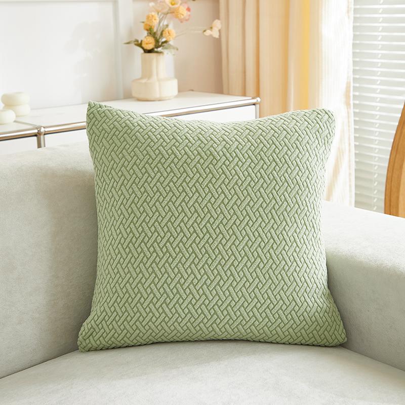 1 stuks Vierkante Kussenhoes Rits Enkelzijdig Effen Kleur Kussensloop voor Woonkamer Slaapkamer Bank Zonder Kussenkern Woondecoratie 40x40cm