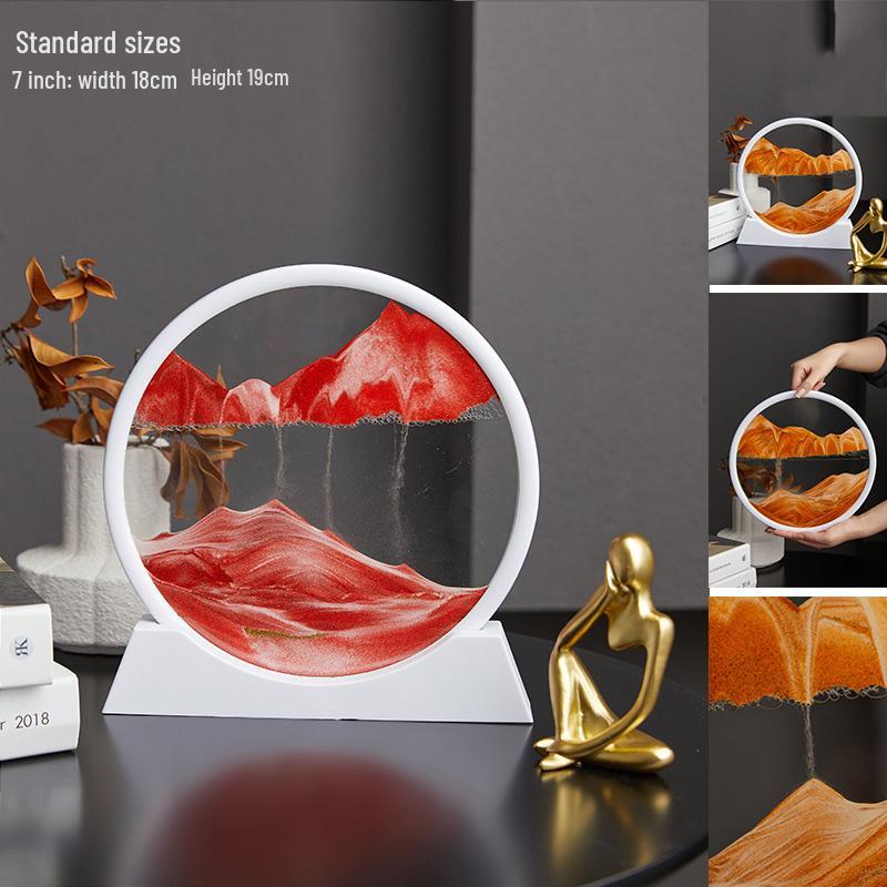 Treibsand-Sanduhr Kunst-Dekoration: Stilvolle Dekoration für Wohnzimmer & Weinschrank, Tolles Geschenk für Mädchen & Studenten