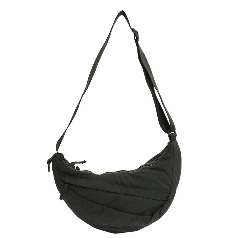 Sac à Bandoulière en Nylon Style Urbain Avec Fermeture Éclair Pour un Usage Quotidien Décontracté