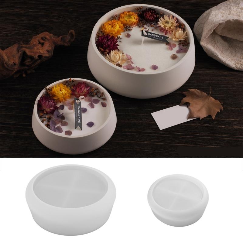 Round Sturdy Silicone Tray Mould for Resin Castes Craft Supplies Dishes Mould for Jewelry Making and Coasters Creation