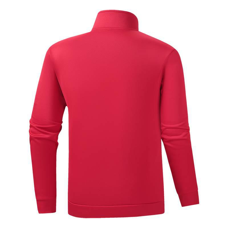 Unisex Stand Collar Zipper Hoodie - Long Sleeve Outdoor Sports Jacket for Autumn/Winter Martial Arts Coaching.