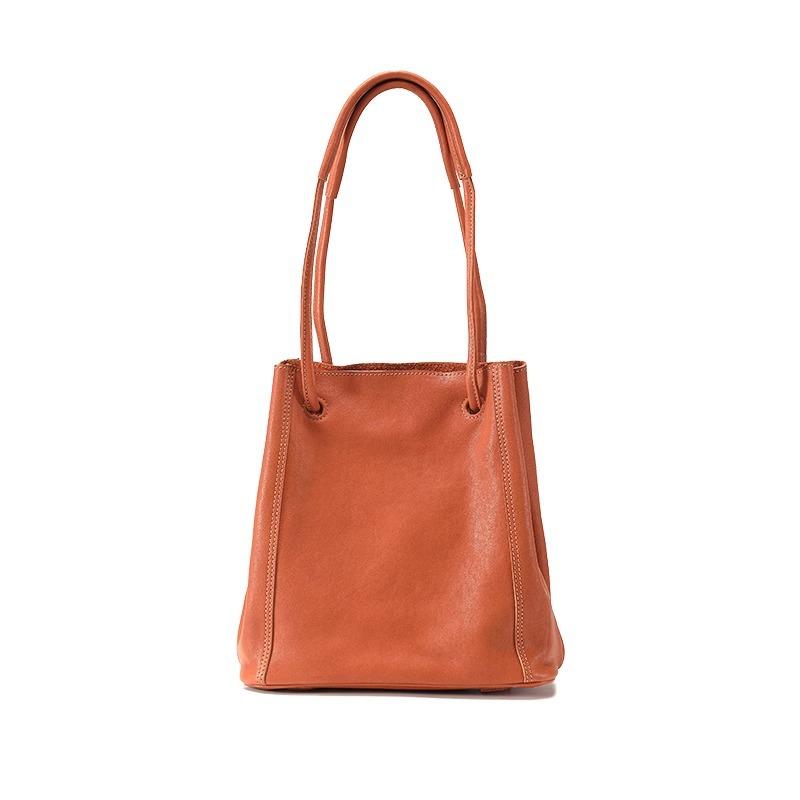 Luxury 2026 New Women's Commuter Soft Leather Bucket Bag - Genuine Leather Spacious Tote & Timeless Shoulder Hobo Bag