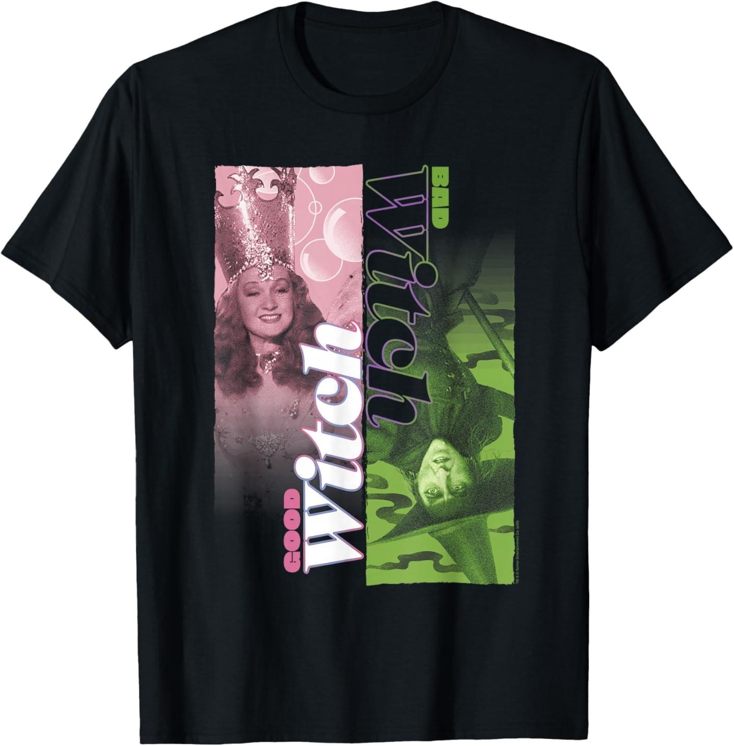 Wizard of Oz Good Witch Bad Witch Split Portraits Movie T-Shirt S разноцветный