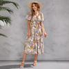 2025 New Fashion Trend Dresses Spring Summer Printed Waist Dresses Fashion Women's