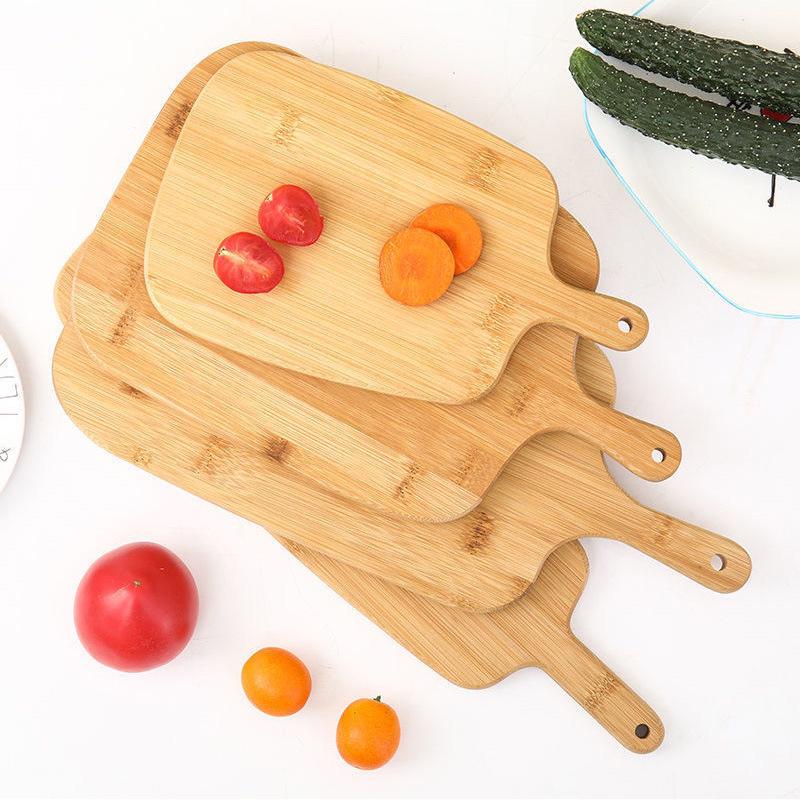 Bamboo Hanging Cutting Board with Handle for Vegetables, Fruit, Steak, Bread, and Meals
