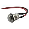 Metal Push Button Switch with Wire: Self-Reset, Momentary, High Head, 8/12/16/19mm, 2-Pin