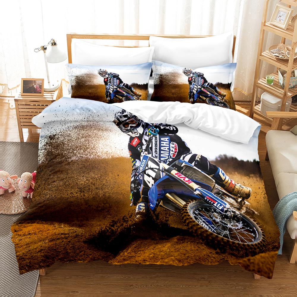 Comforter 3D Motorcycle Bedding Sets With Twin Full Queen King Bedclothes