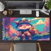 Cute Cat Adventurer TCG Playmat 35X60CM Magic Card Battle Mat Non-Slip Durable Stitched Edge Tabletop Playmat