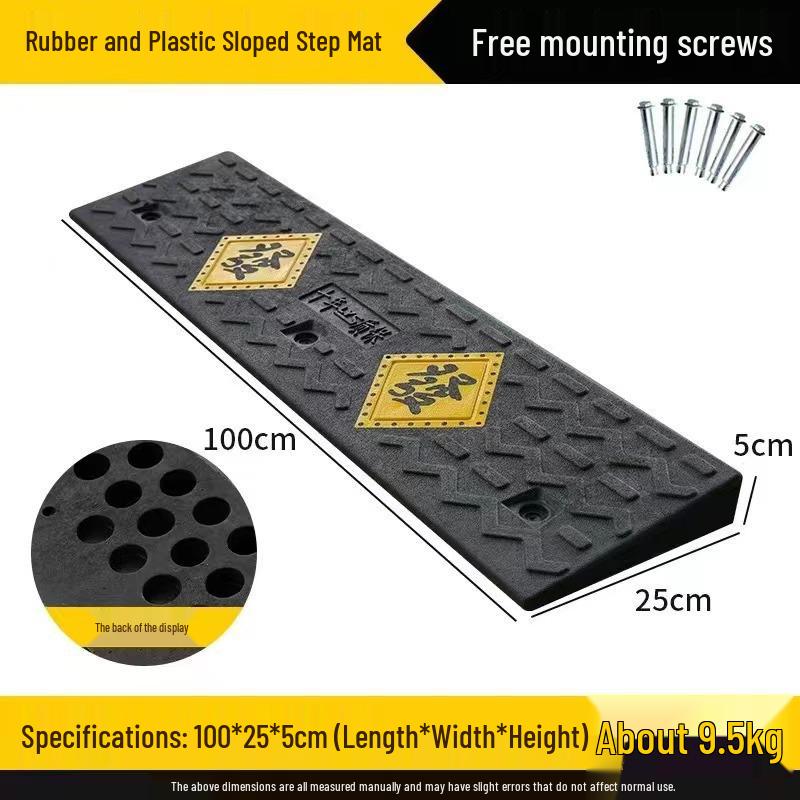 Rubber Curb & Threshold Ramp Mat for Home and Car 