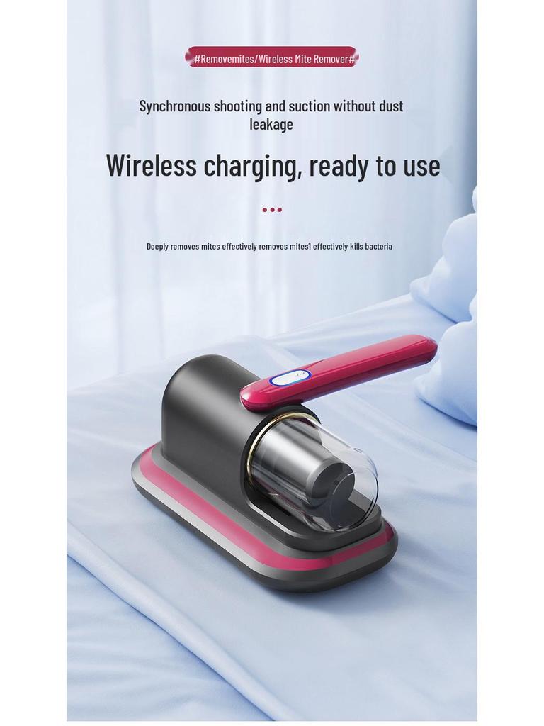 Handheld Wireless Ultrasonic Mite Remover with UV Sterilization and Powerful Suction