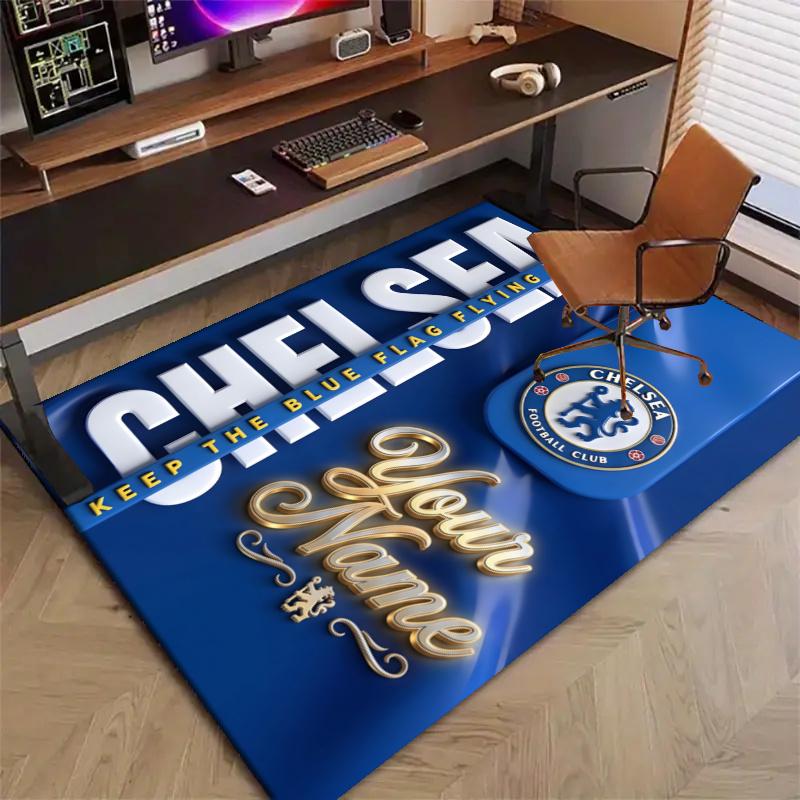 Custom C-Chelsea Mat Personalized Name, Polyester Washable Indoor Entryway Rug, Gift for Christmas, Easter, Thanksgiving Day