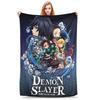 Koc Demon Slayer Anime na Kanapę Japońska Manga Miękki Puszysty Pluszowy Koc x Cal Wielorozmiarowy Pokrowiec na Łóżko Na Wszystkie Pory Roku